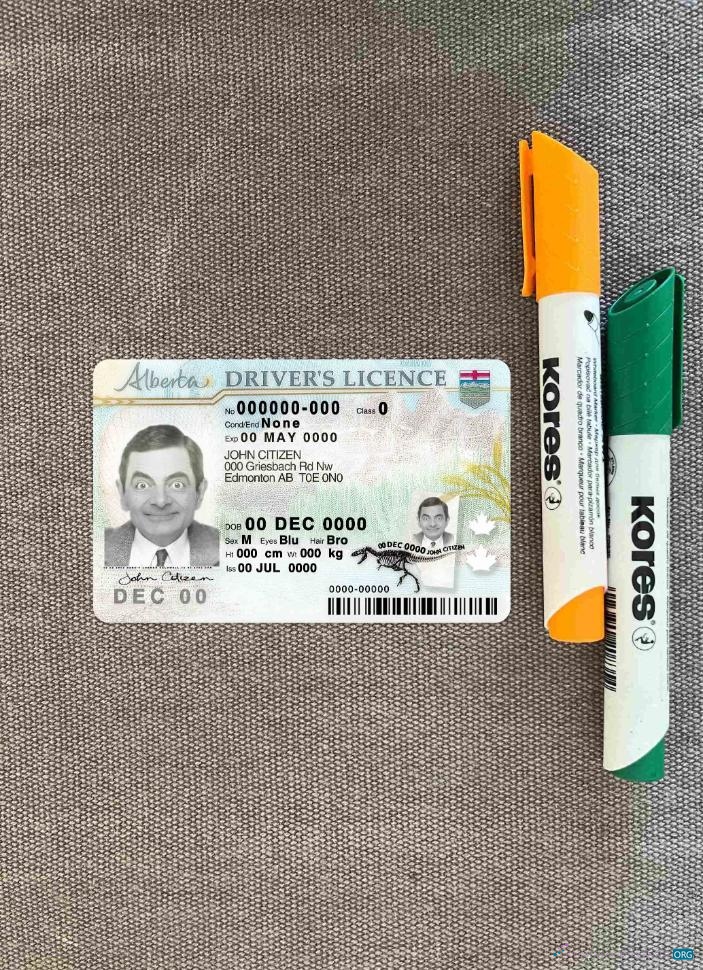 Download Canada Alberta province DL photolook FRONT Photoshop template